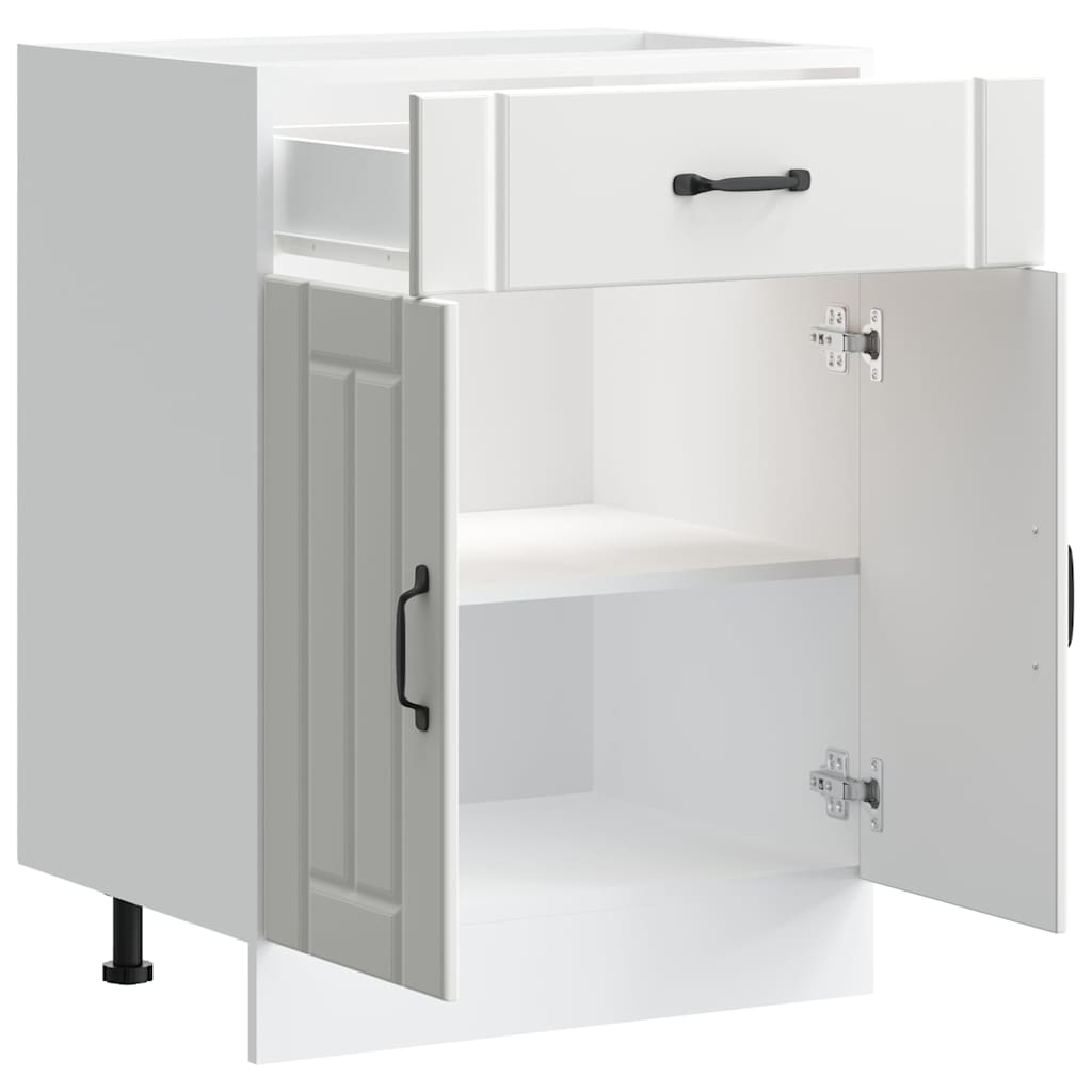 vidaXL ντουλάπι βάσης κουζίνας Lucca Λευκό κατασκευασμένο ξύλο