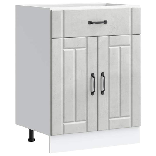 vidaXL ντουλάπι βάσης κουζίνας Lucca Μπετόν Γκρι κατασκευασμένο ξύλο
