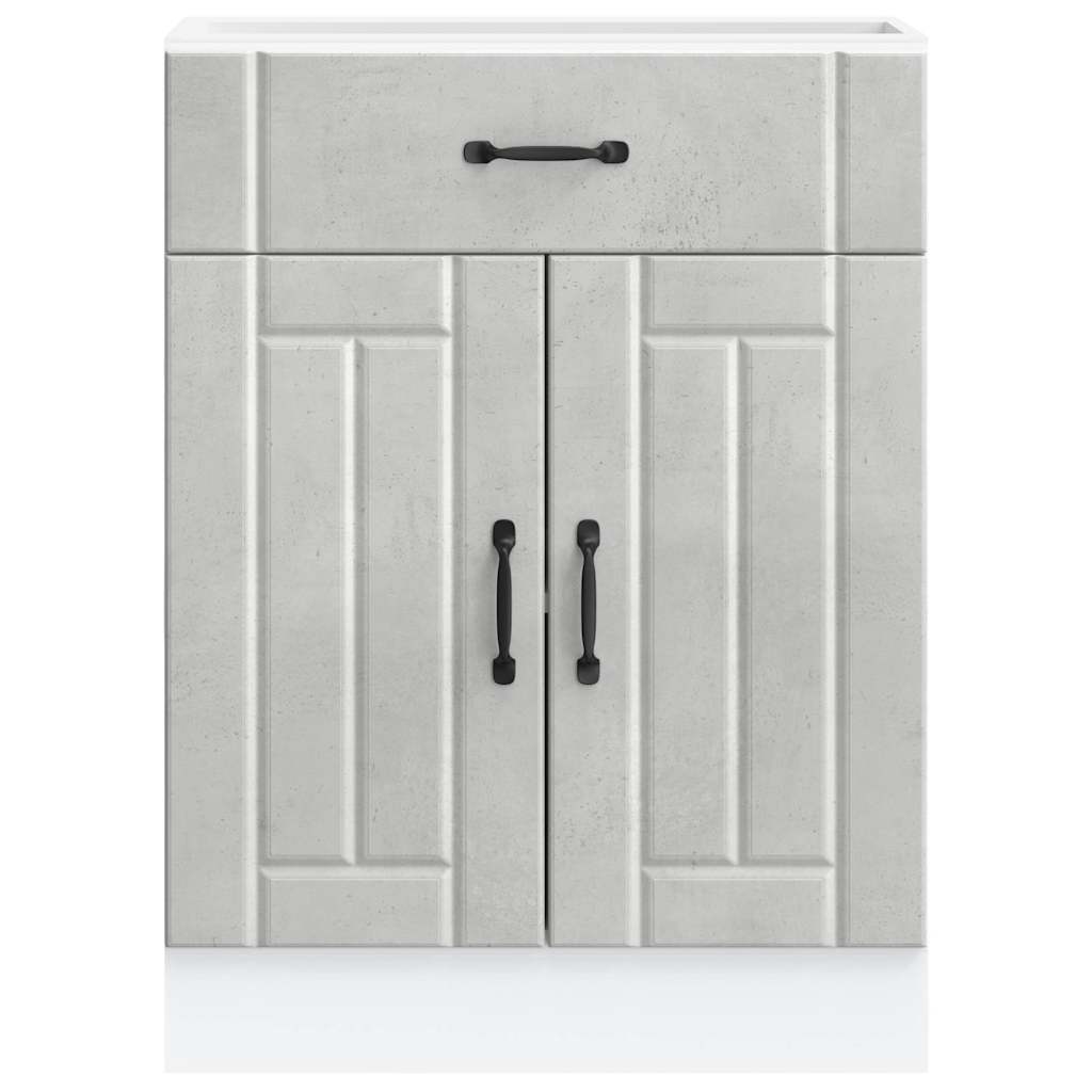 vidaXL ντουλάπι βάσης κουζίνας Lucca Μπετόν Γκρι κατασκευασμένο ξύλο