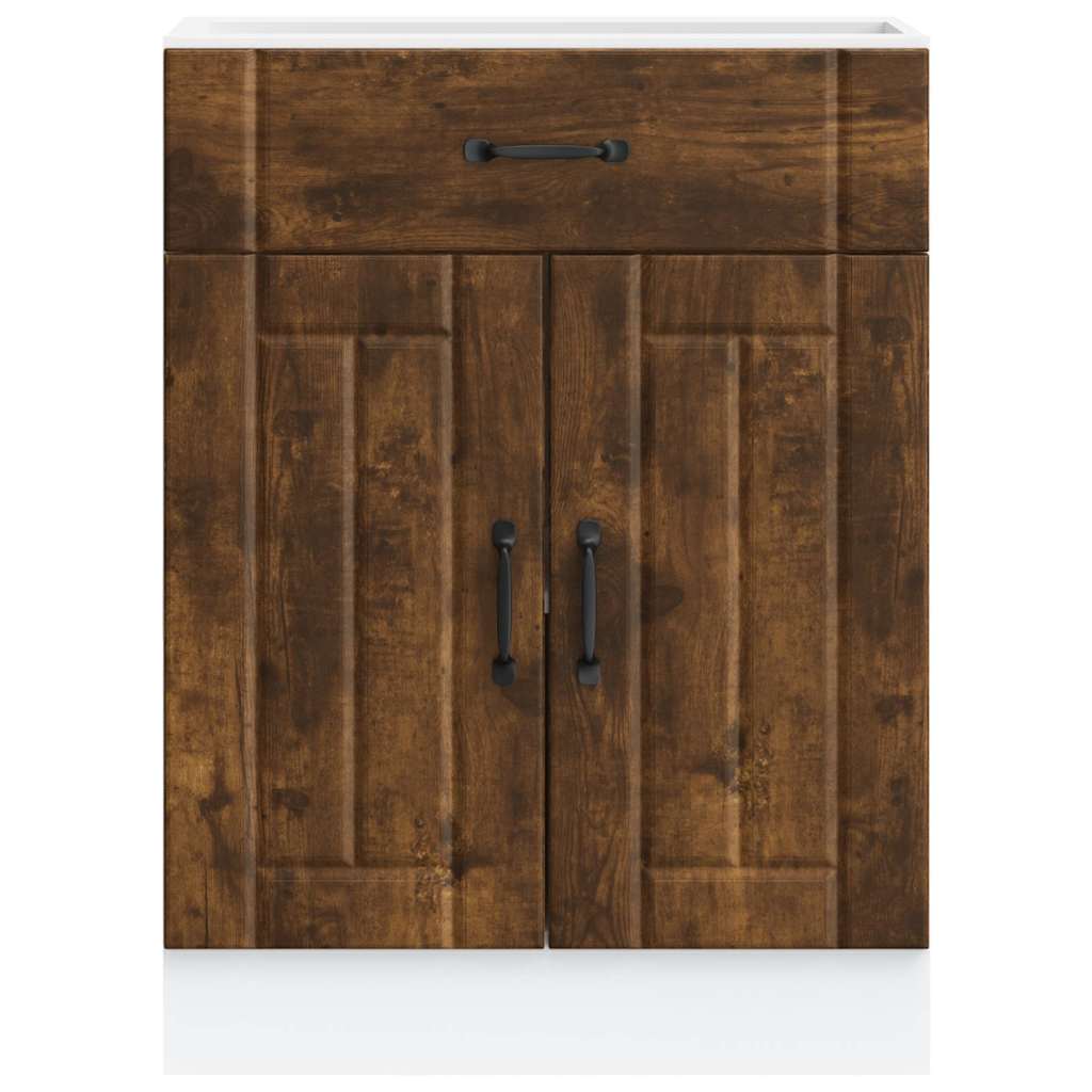 vidaXL ντουλάπι βάσης κουζίνας Lucca Καπνιστή βελανιδιά