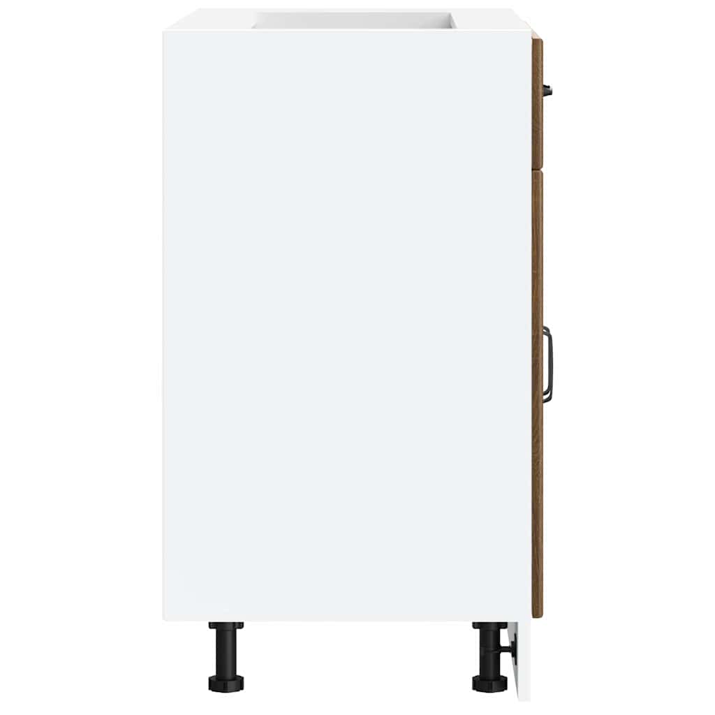 vidaXL ντουλάπι βάσης κουζίνας Lucca Καφέ Δρυς κατασκευασμένο ξύλο