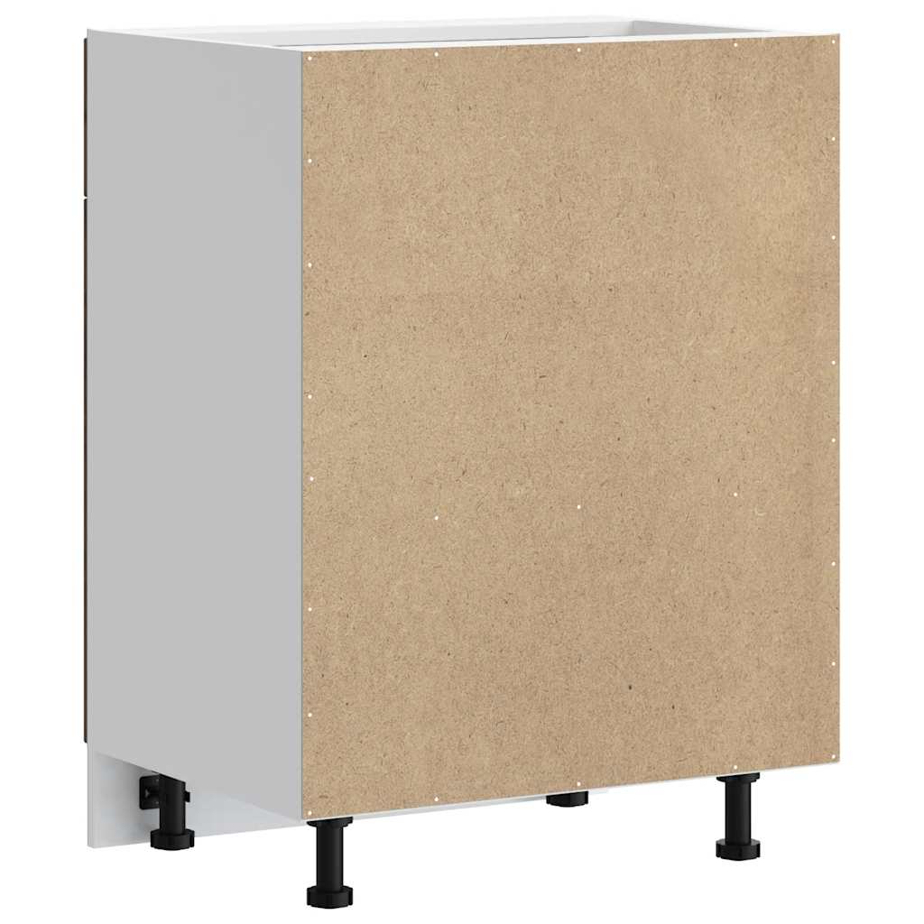 vidaXL ντουλάπι βάσης κουζίνας Lucca Καφέ Δρυς κατασκευασμένο ξύλο