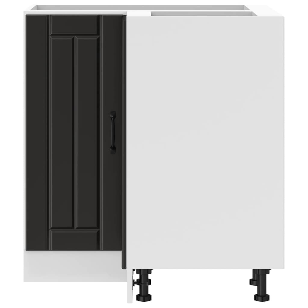 vidaXL Γωνιακό ντουλάπι βάσης κουζίνας "Lucca" Μαύρο