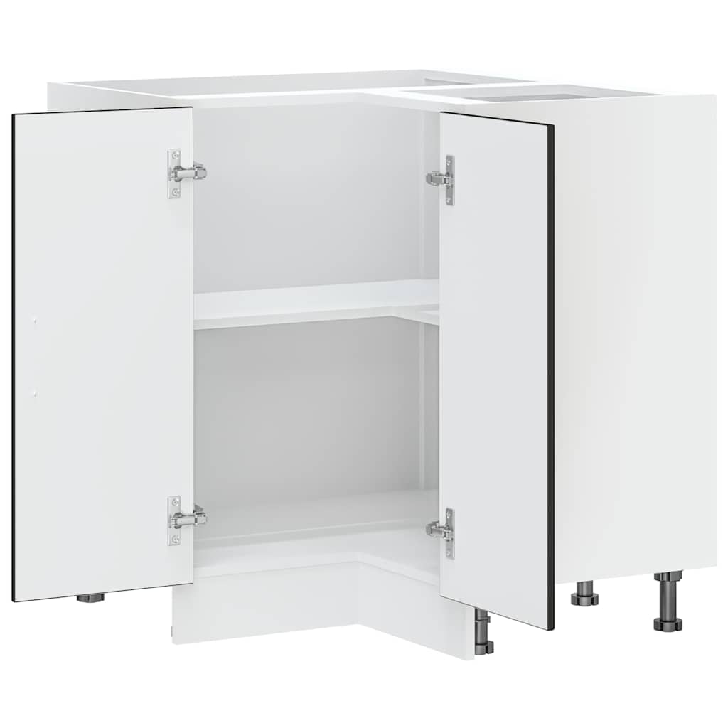 vidaXL Γωνιακό ντουλάπι βάσης κουζίνας "Lucca" Μαύρο