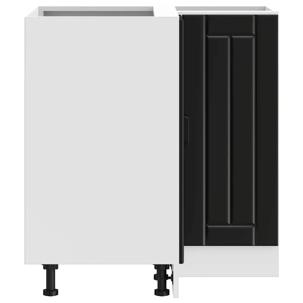 vidaXL Γωνιακό ντουλάπι βάσης κουζίνας "Lucca" Μαύρο