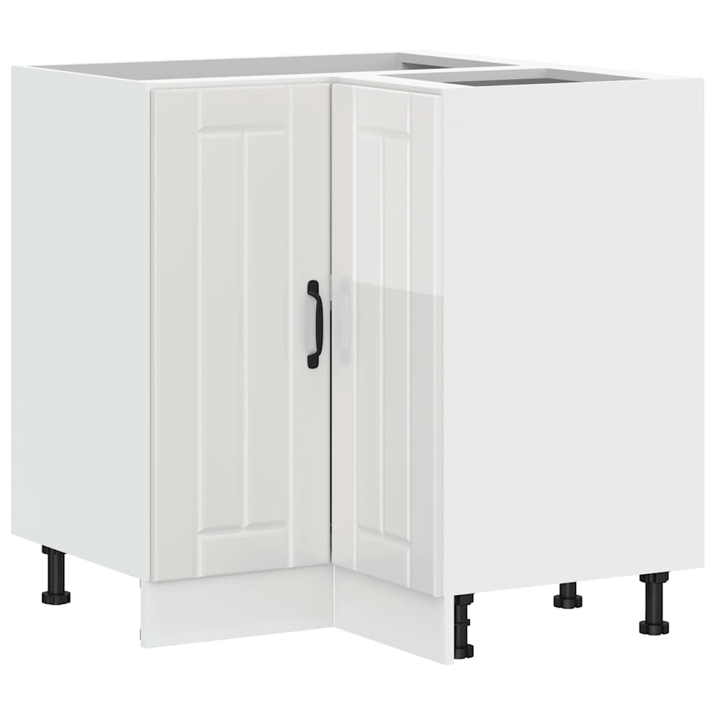vidaXL Γωνιακό ντουλάπι βάσης κουζίνας "Lucca" High Gloss White