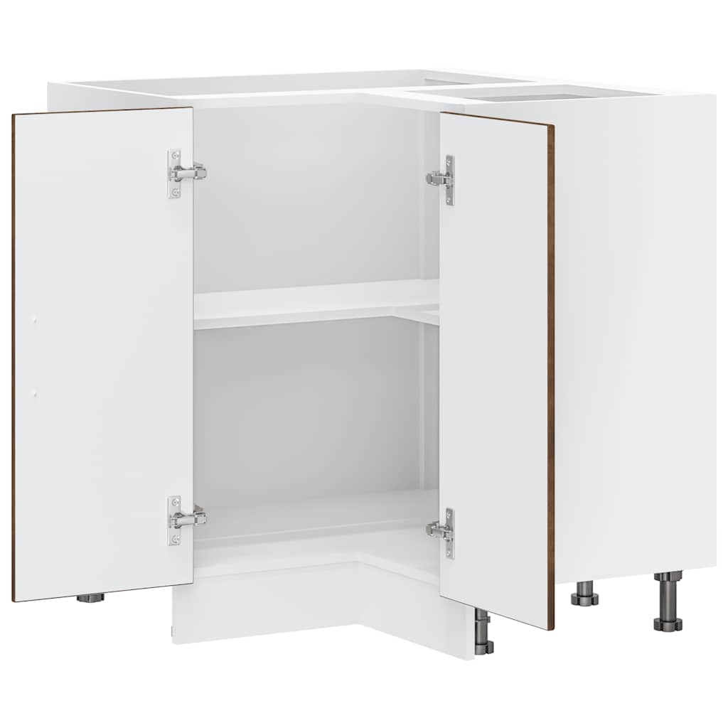 vidaXL Γωνιακό ντουλάπι βάσης κουζίνας "Lucca" Καπνιστό ξύλο δρυός