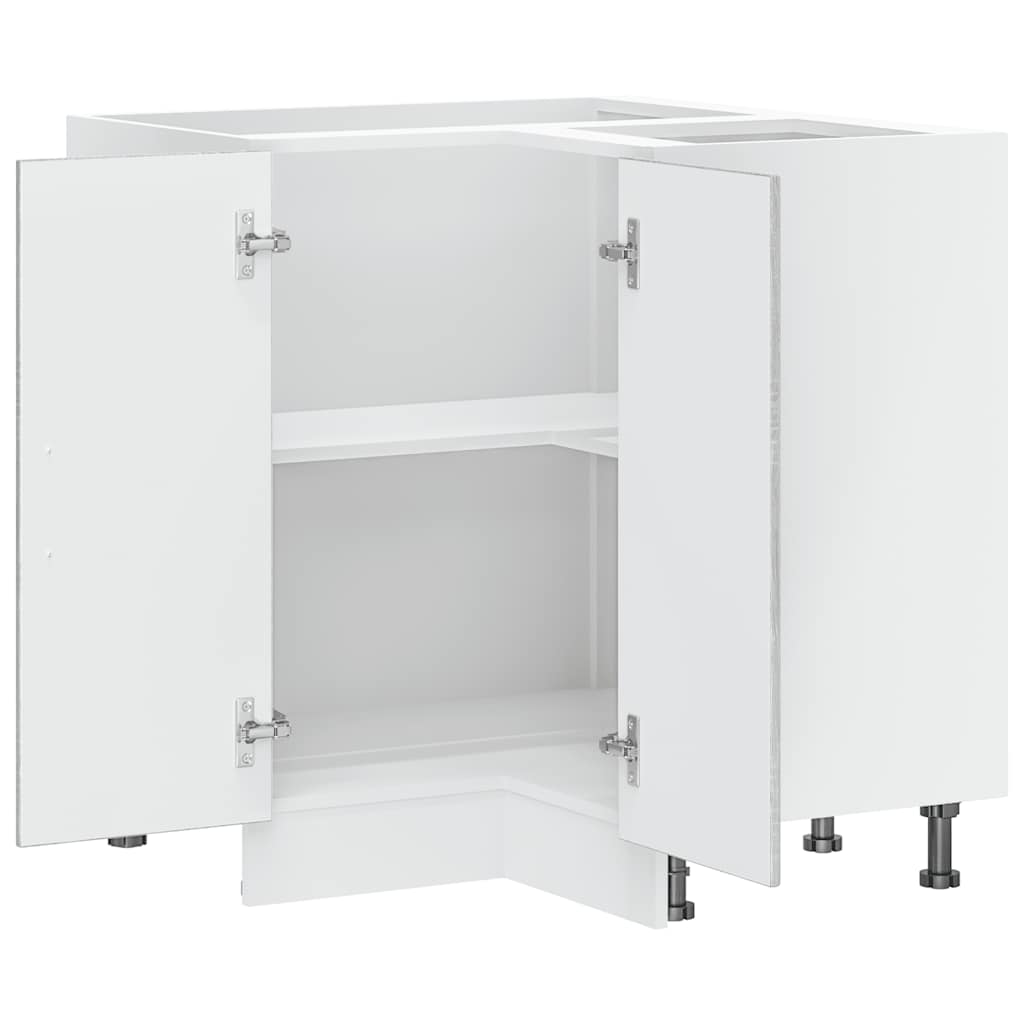 vidaXL Γωνιακό ντουλάπι βάσης κουζίνας "Lucca" Γκρι Sonoma