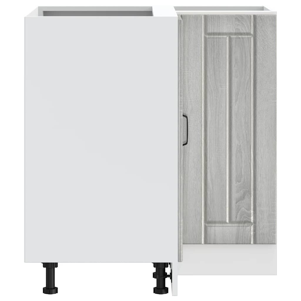 vidaXL Γωνιακό ντουλάπι βάσης κουζίνας "Lucca" Γκρι Sonoma