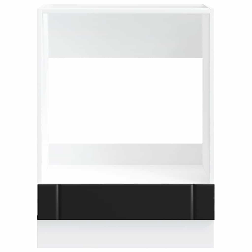 vidaXL Ντουλάπι φούρνου "Lucca" Μαύρο μηχανουργικό ξύλο