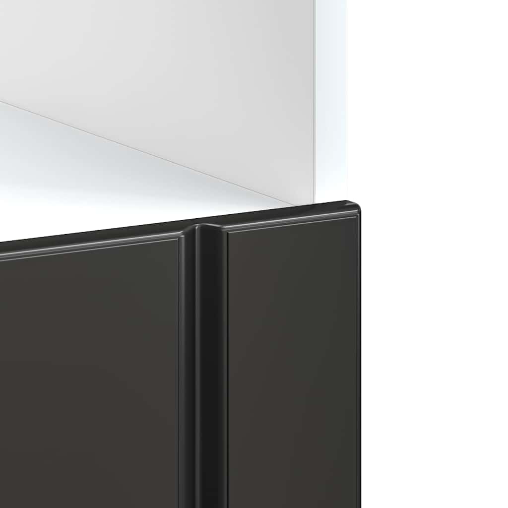 vidaXL Ντουλάπι φούρνου "Lucca" Μαύρο μηχανουργικό ξύλο