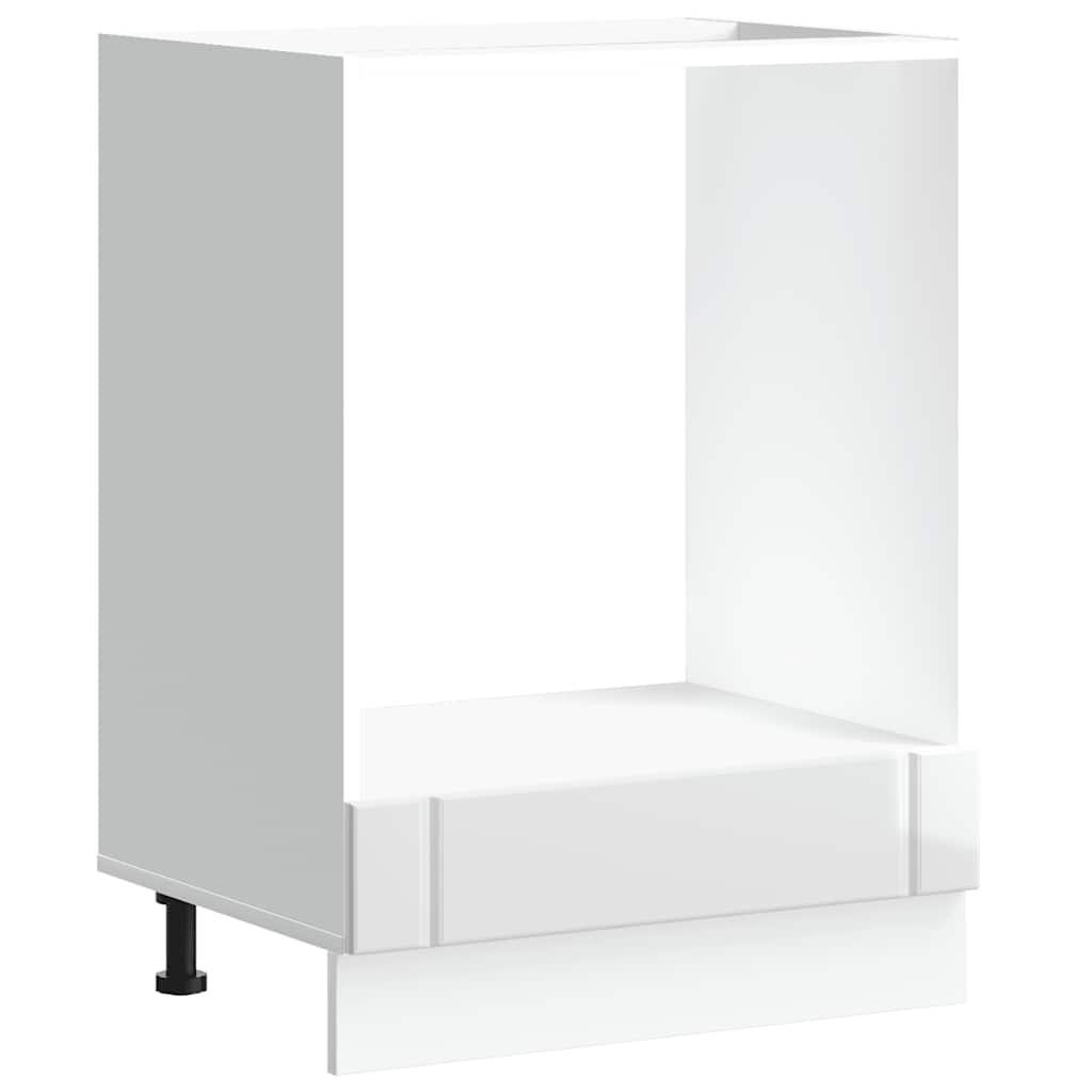 ντουλάπι φούρνου vidaXL "Lucca" Υψηλή στιλπνότητα λευκό