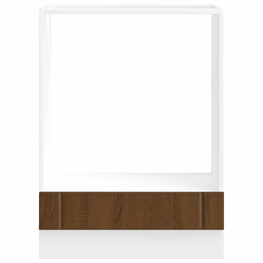 ντουλάπι φούρνου vidaXL "Lucca" Καφέ δρυς καπλαμά Ξύλο