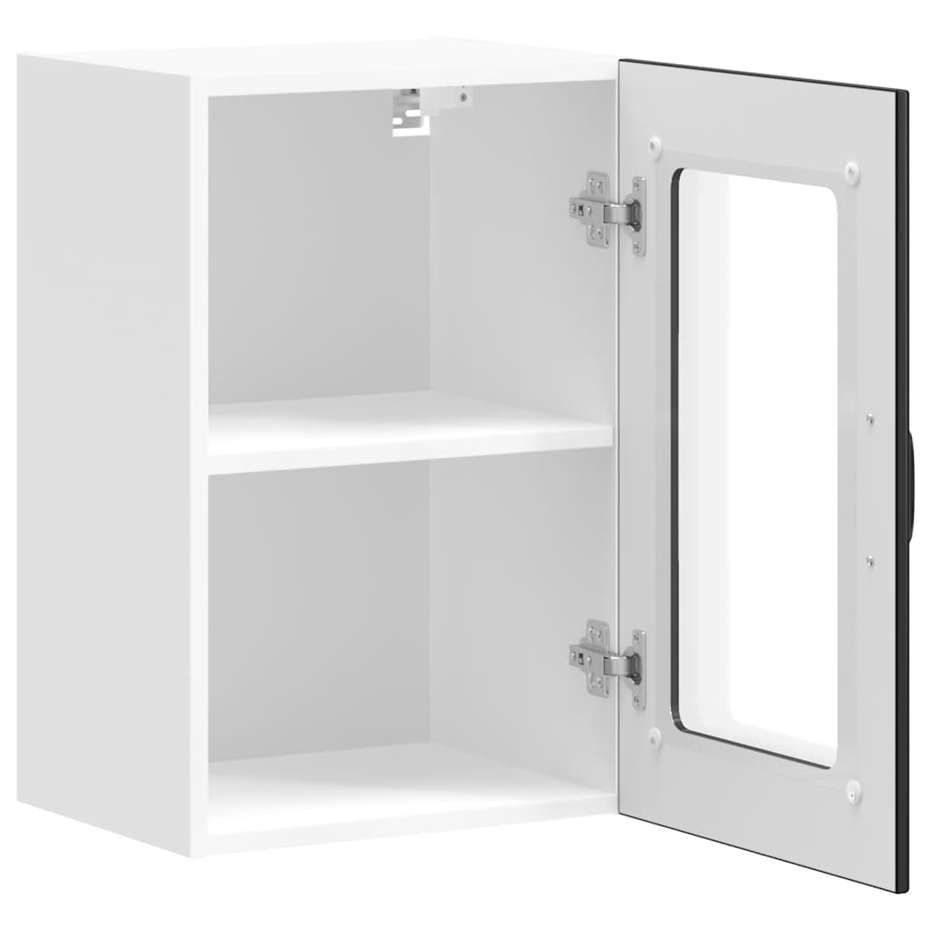 vidaXL Ντουλάπι τοίχου κουζίνας με γυάλινη πόρτα "Lucca" Μαύρο