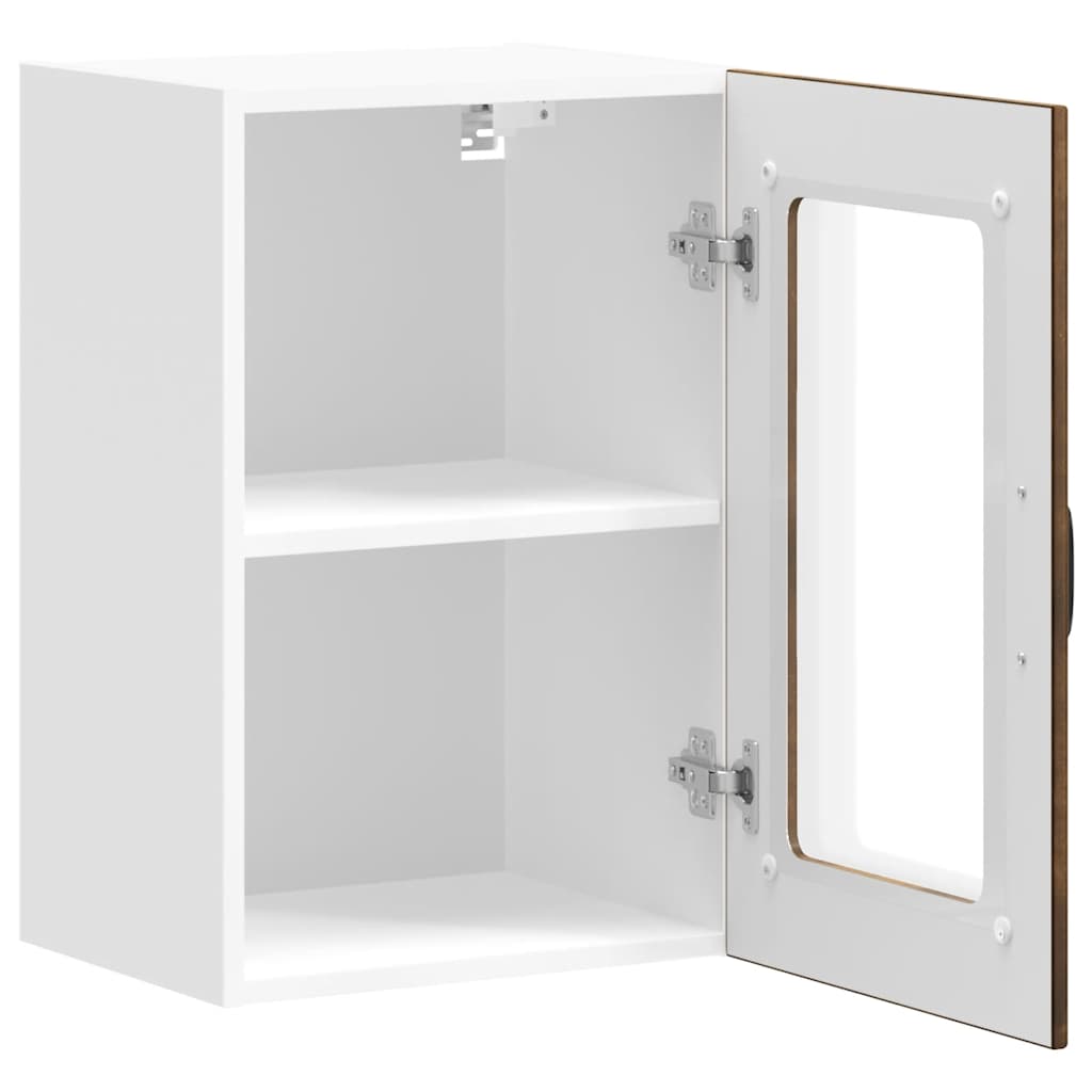 vidaXL Ντουλάπι τοίχου κουζίνας με γυάλινη πόρτα "Lucca" Καπνιστή δρυς