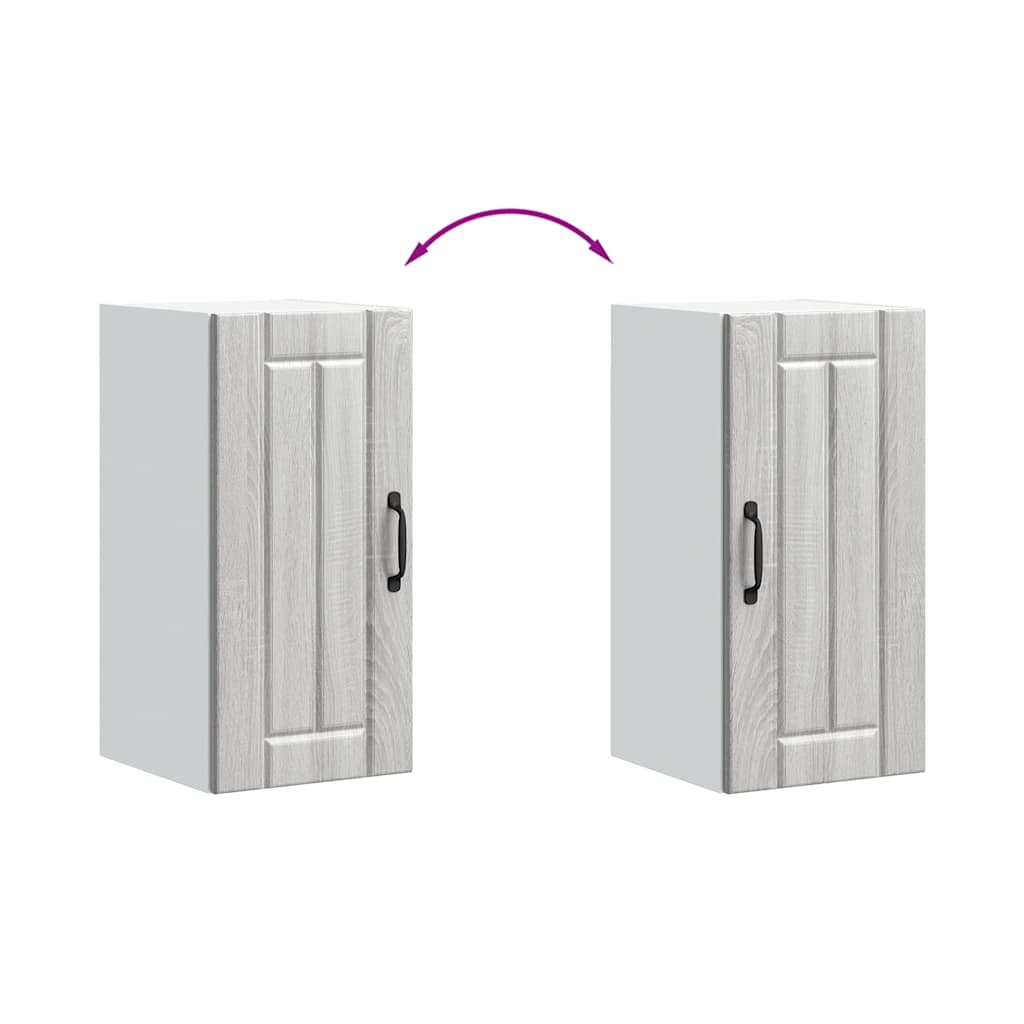 vidaXL Ντουλάπι τοίχου κουζίνας "Lucca" Γκρι Sonoma