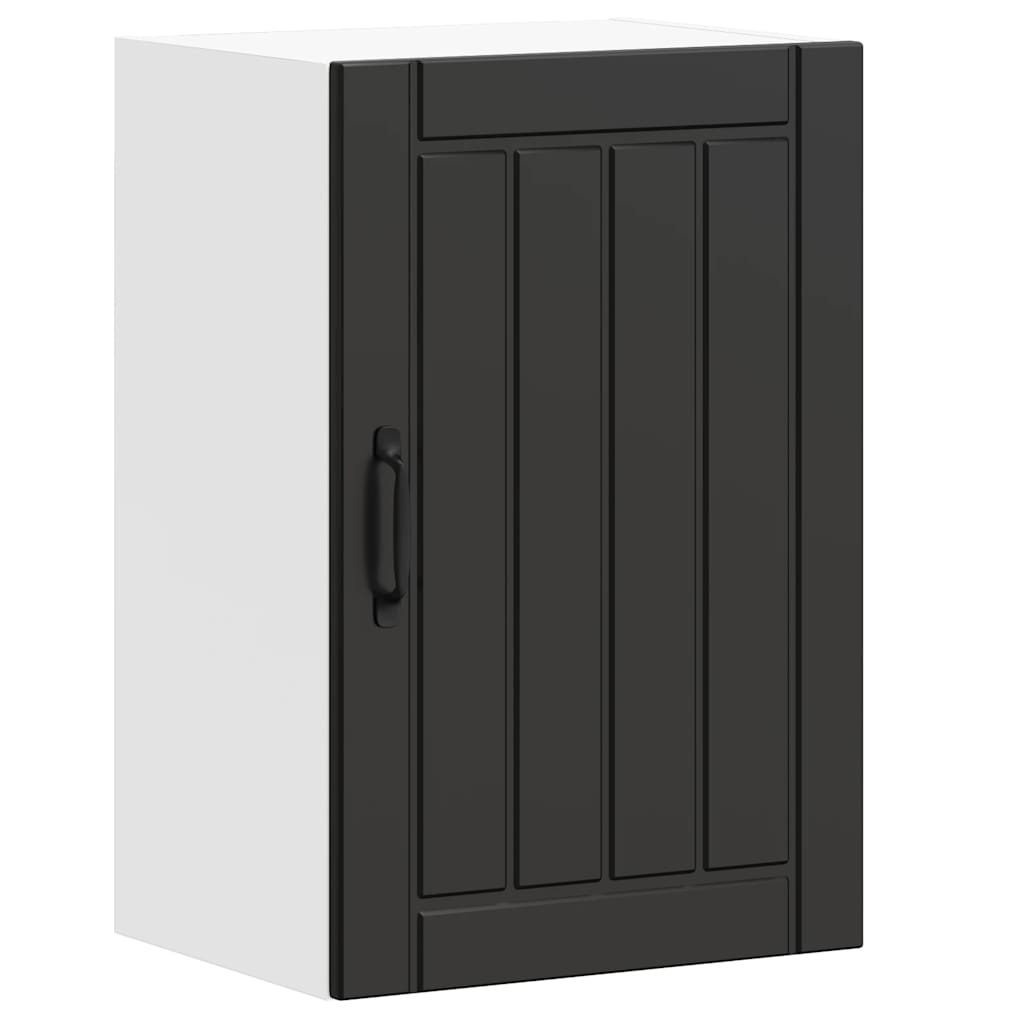 vidaXL Ντουλάπι τοίχου κουζίνας "Lucca" Μαύρο κατασκευασμένο ξύλο