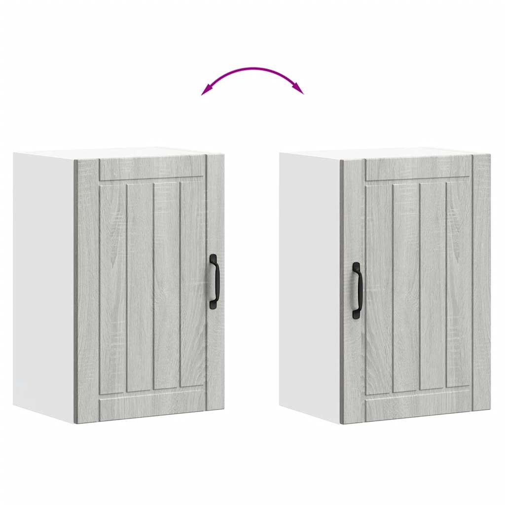 vidaXL Ντουλάπι τοίχου κουζίνας Lucca Γκρι Sonoma Κατασκευασμένο ξύλο