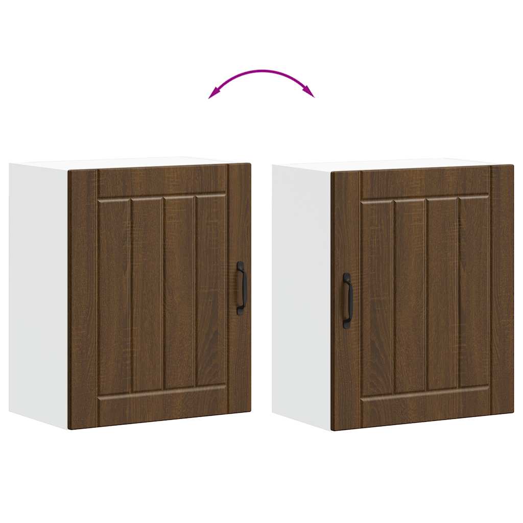 vidaXL ντουλάπι τοίχου κουζίνας "Lucca" Καφέ δρυς καπλαμά ξύλινο