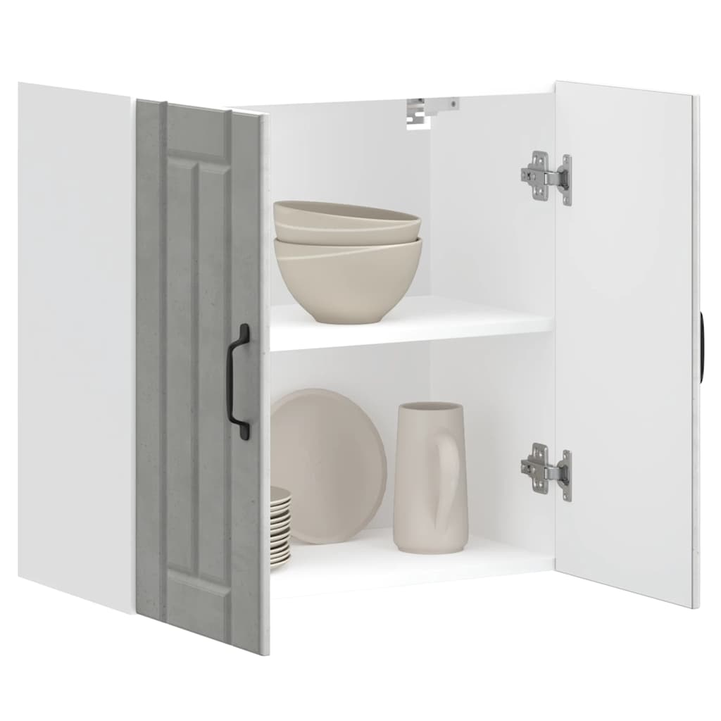 vidaXL ντουλάπι τοίχου κουζίνας "Lucca" Σκυρόδεμα γκρι