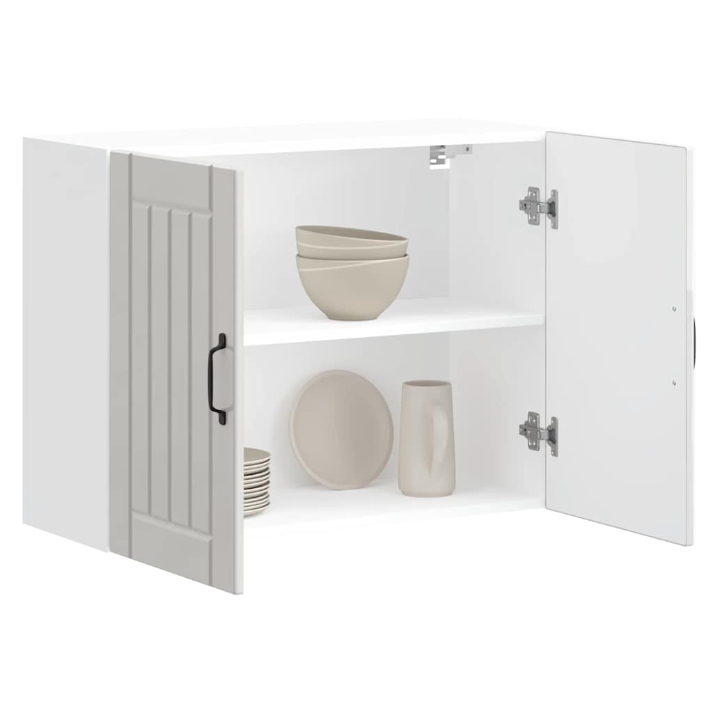 vidaXL ντουλάπι τοίχου κουζίνας "Lucca" Υψηλή στιλπνότητα λευκό