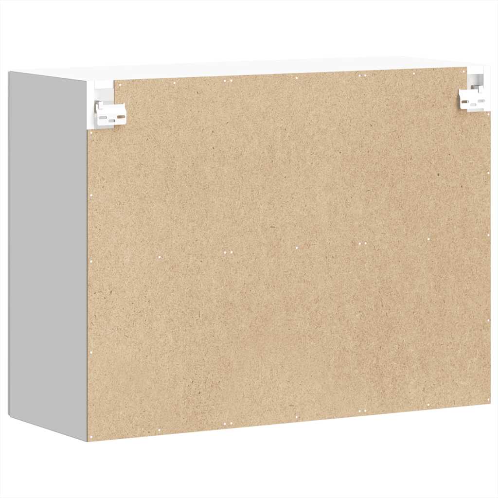 vidaXL Ντουλάπι τοίχου κουζίνας με γυάλινη πόρτα "Lucca" Λευκό