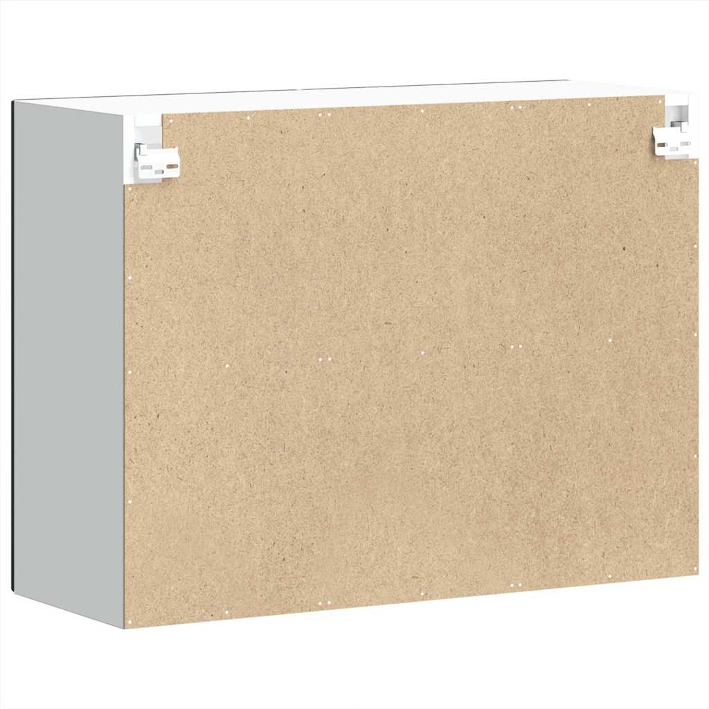 vidaXL Ντουλάπι τοίχου κουζίνας με γυάλινη πόρτα "Lucca" Μαύρο