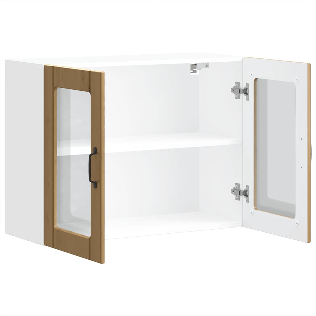 vidaXL Ντουλάπι τοίχου κουζίνας με γυάλινη πόρτα "Lucca" Artisan Oak