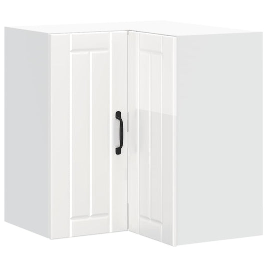 vidaXL Γωνιακό ντουλάπι τοίχου κουζίνας "Lucca" High Gloss White