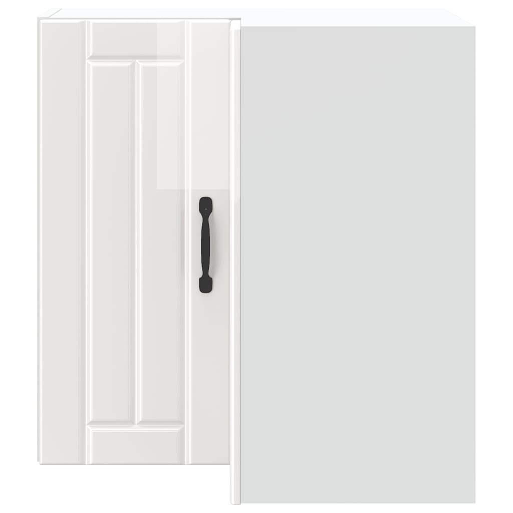 vidaXL Γωνιακό ντουλάπι τοίχου κουζίνας "Lucca" High Gloss White