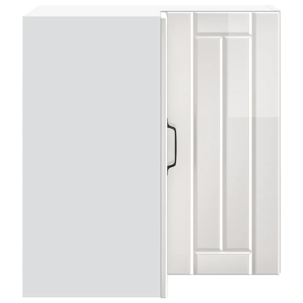 vidaXL Γωνιακό ντουλάπι τοίχου κουζίνας "Lucca" High Gloss White