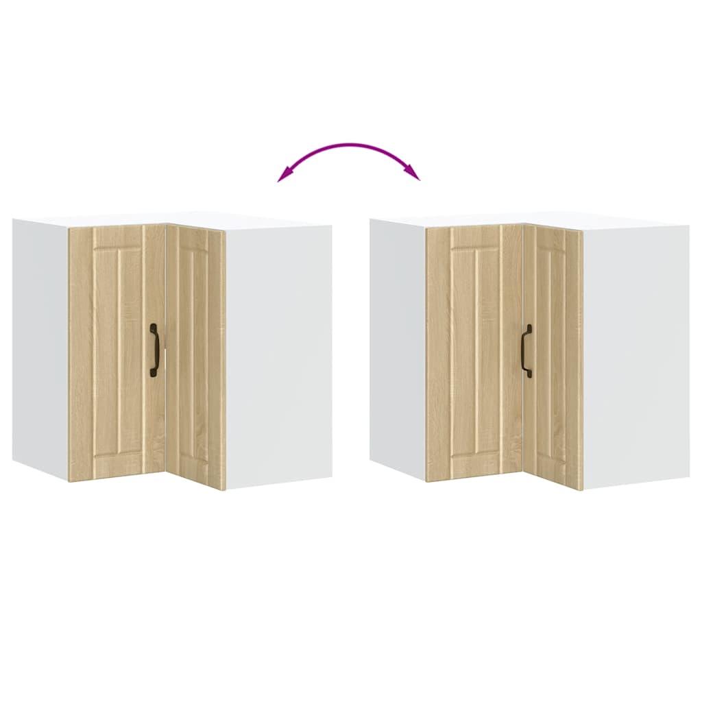 vidaXL γωνιακό ντουλάπι κουζίνας τοίχου "Lucca" Sonoma Oak