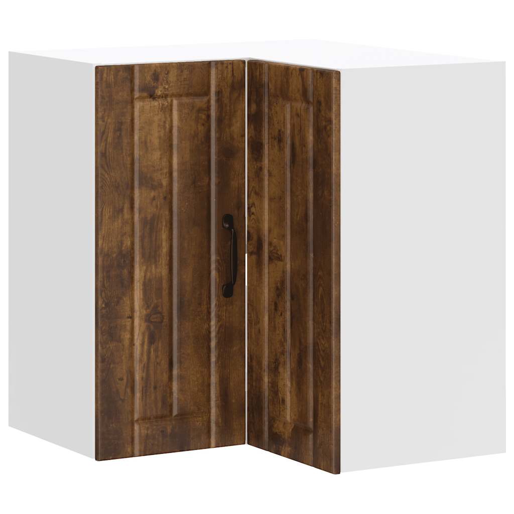 vidaXL Γωνιακό ντουλάπι τοίχου κουζίνας "Lucca" Καπνιστό ξύλο