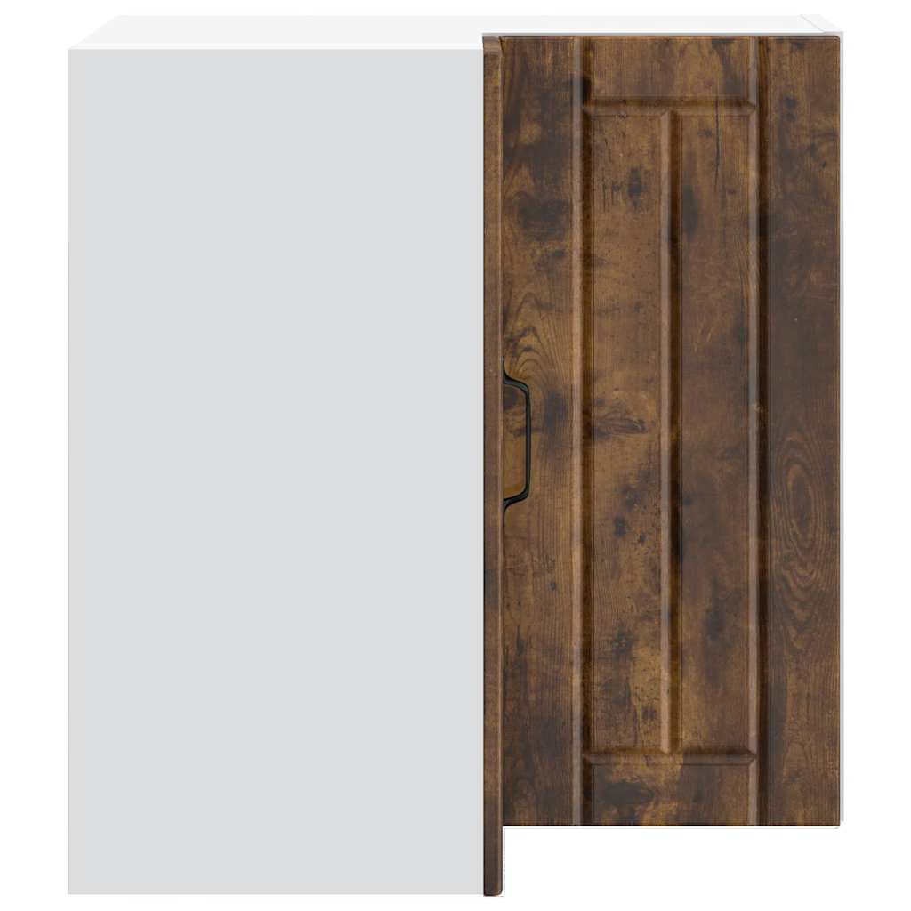 vidaXL Γωνιακό ντουλάπι τοίχου κουζίνας "Lucca" Καπνιστό ξύλο