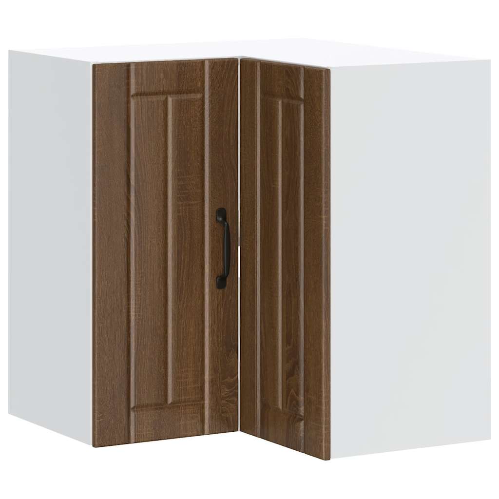 vidaXL γωνιακό ντουλάπι κουζίνας τοίχου "Lucca" καφέ δρυς