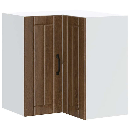 vidaXL γωνιακό ντουλάπι κουζίνας τοίχου "Lucca" καφέ δρυς
