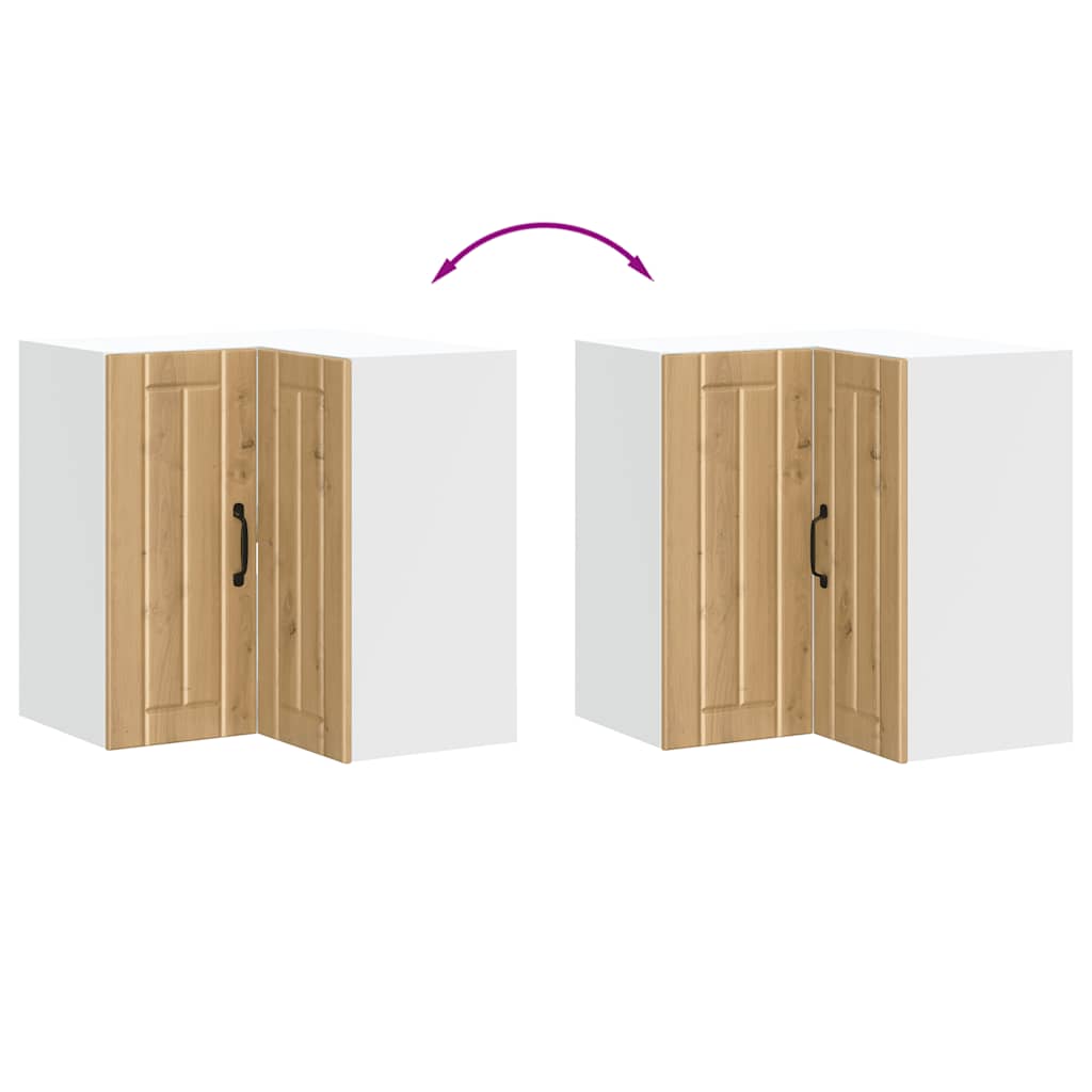 vidaXL Γωνιακό ντουλάπι κουζίνας τοίχου "Lucca" Artisan Oak