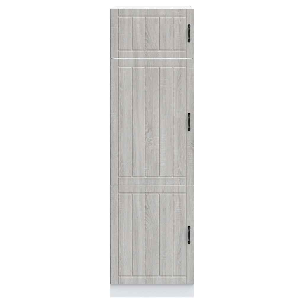 vidaXL Ντουλάπι κουζίνας "Lucca" Γκρι Sonoma Κατασκευασμένο ξύλο