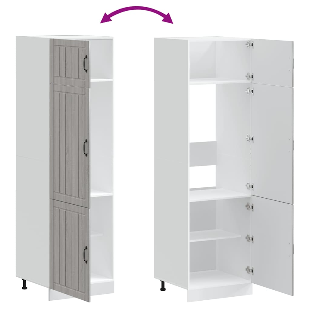 vidaXL Ντουλάπι κουζίνας "Lucca" Γκρι Sonoma Κατασκευασμένο ξύλο