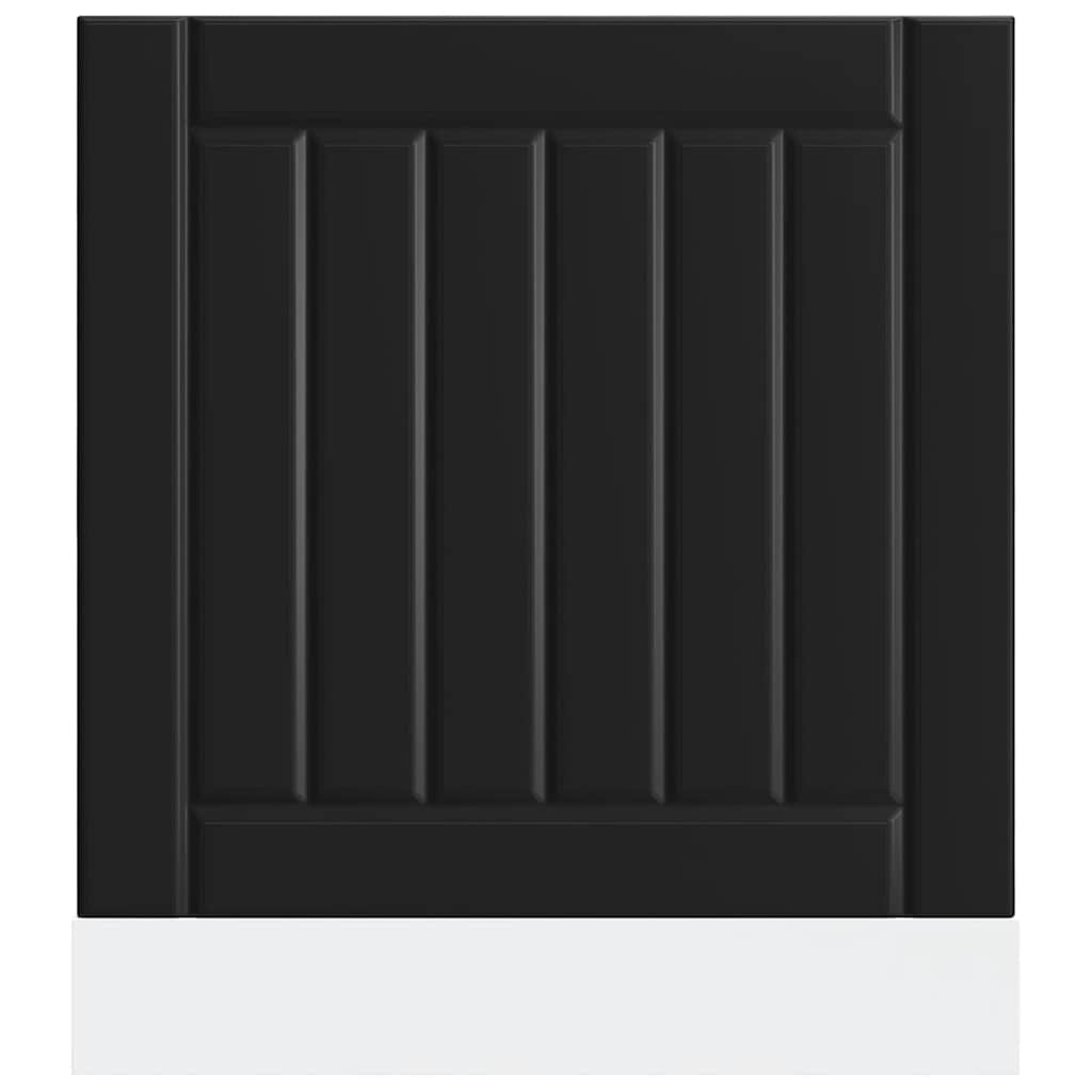vidaXL Πίνακας πλυντηρίου πιάτων "Lucca" Μαύρο μηχανουργικό ξύλο