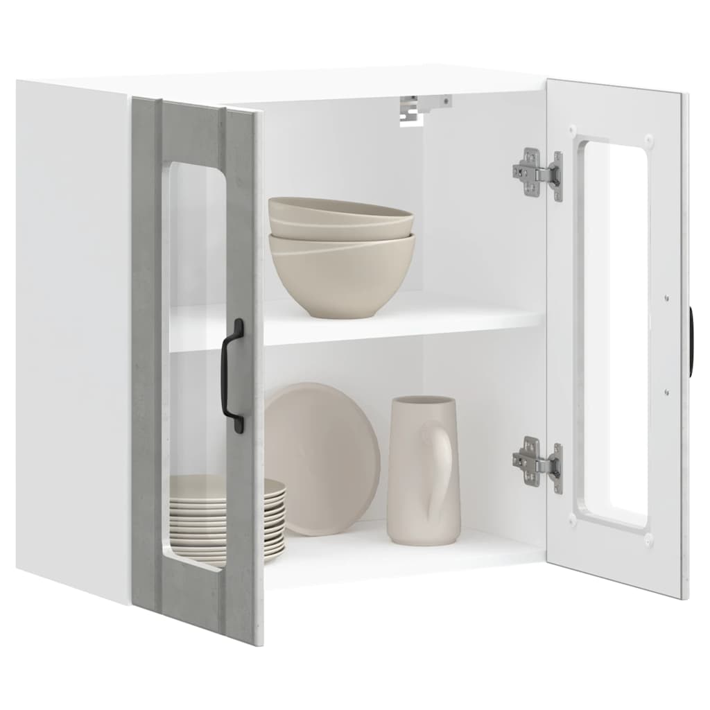 vidaXL Ντουλάπι τοίχου κουζίνας με γυάλινη πόρτα "Lucca"