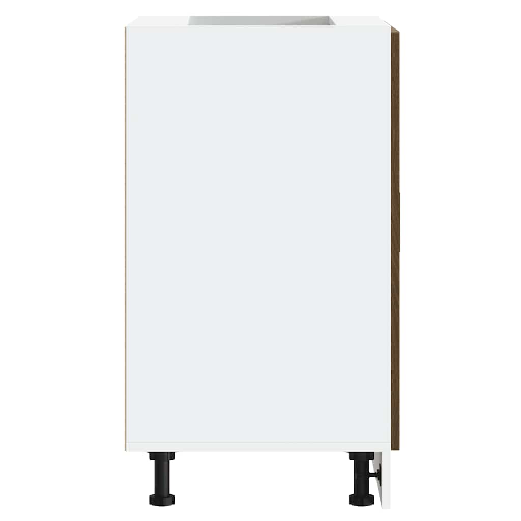 vidaXL ντουλάπι βάσης κουζίνας Porto Καφέ Δρυς κατασκευασμένο ξύλο