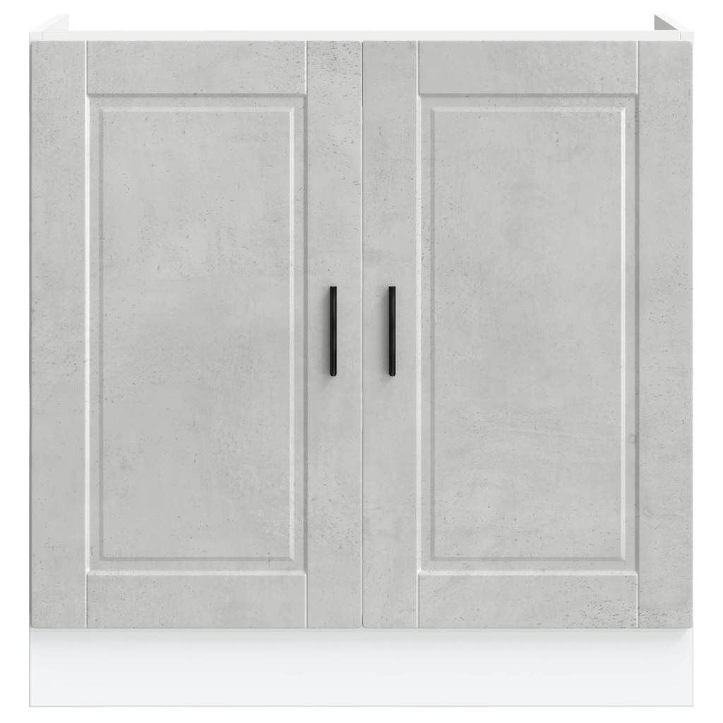 vidaXL Ντουλάπι βάσης νεροχύτη Porto Γκρι μπετόν 80x46x81,5 cm