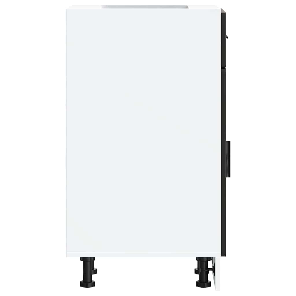 vidaXL ντουλάπι βάσης κουζίνας Porto Μαύρο κατασκευασμένο ξύλο