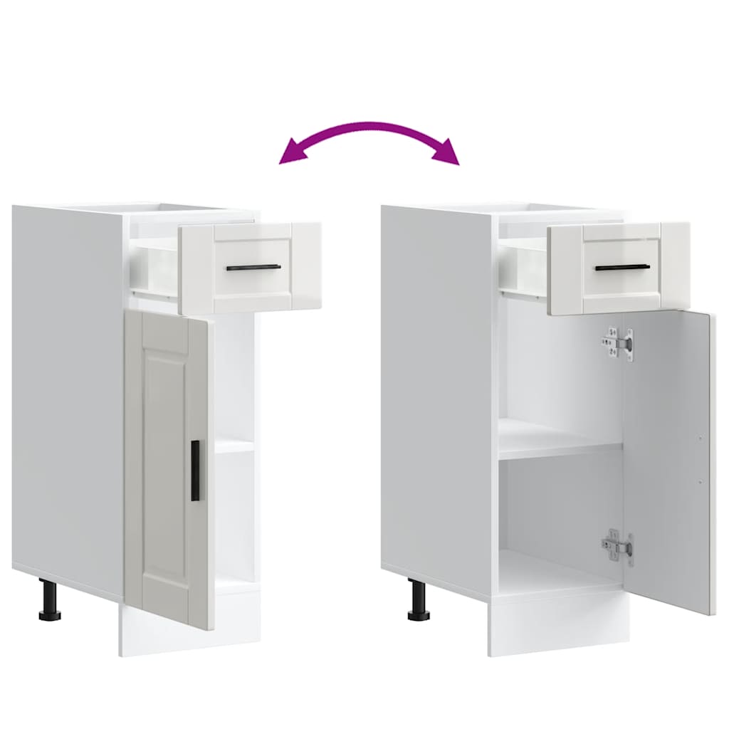 vidaXL ντουλάπι βάσης κουζίνας Porto Λευκό Υψηλής στιλπνότητας