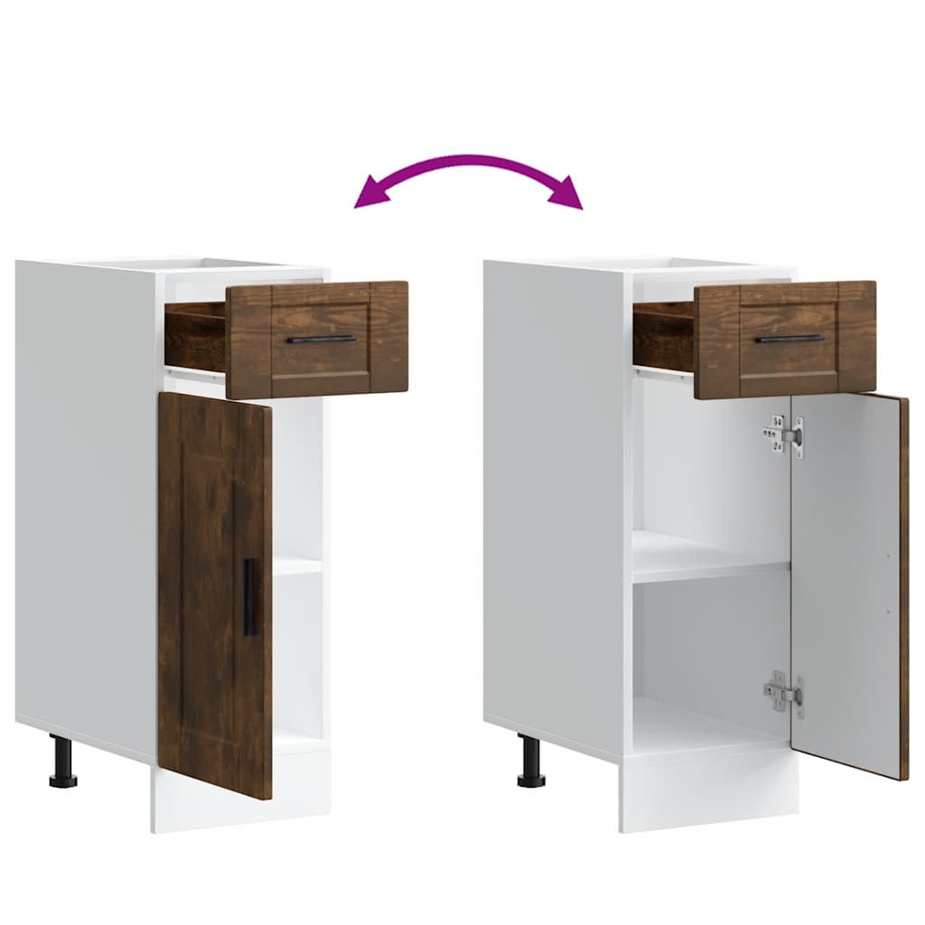 vidaXL ντουλάπι βάσης κουζίνας Porto Καπνιστή βελανιδιά