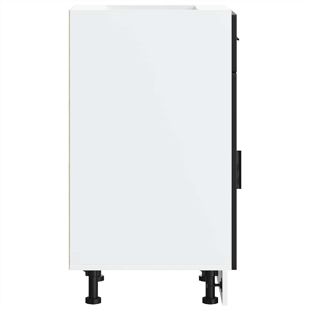 vidaXL ντουλάπι βάσης κουζίνας Porto Μαύρο κατασκευασμένο ξύλο