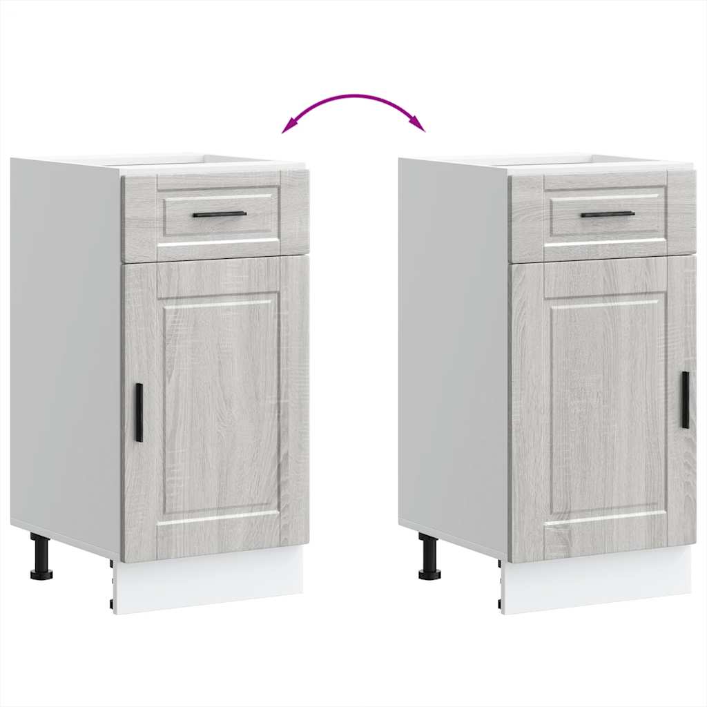 vidaXL ντουλάπι βάσης κουζίνας Porto Γκρίζο Σονόμα κατασκευασμένο ξύλο