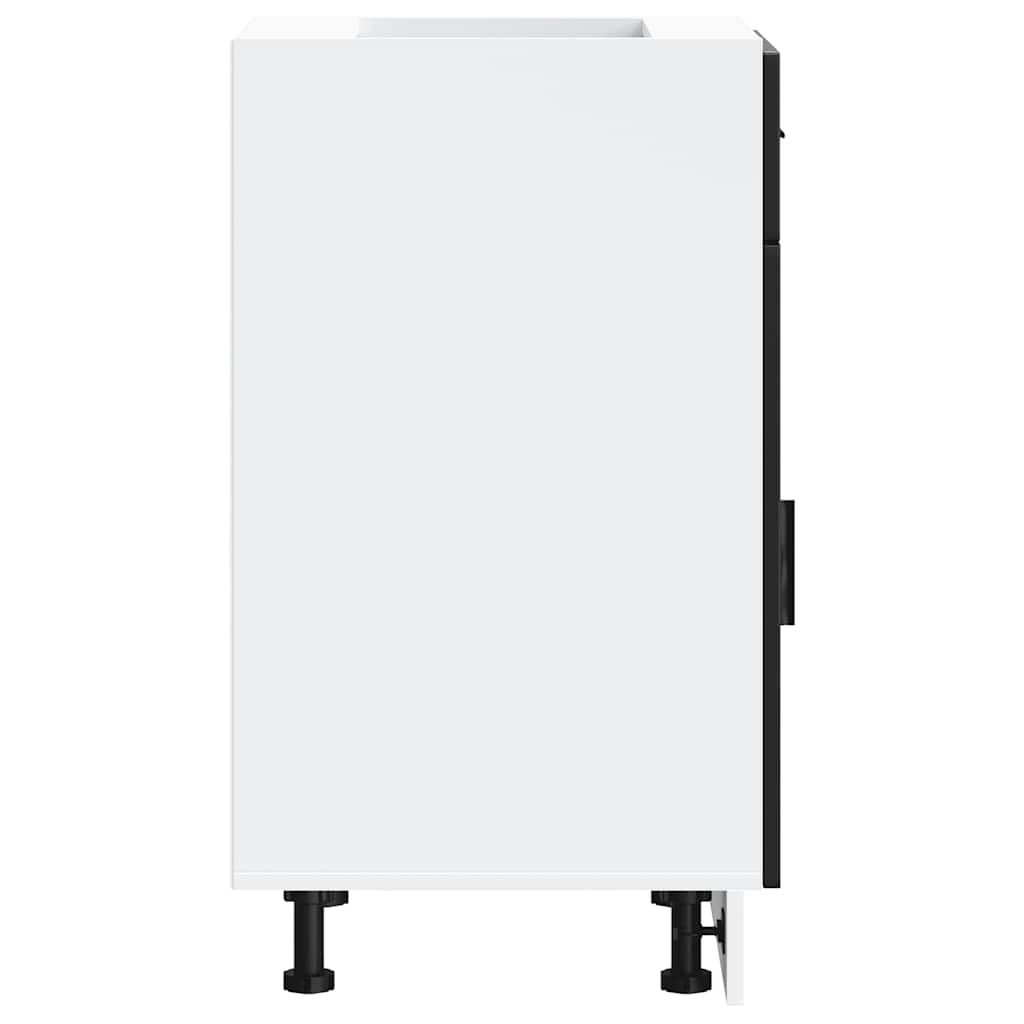 vidaXL ντουλάπι βάσης κουζίνας Porto Μαύρο κατασκευασμένο ξύλο