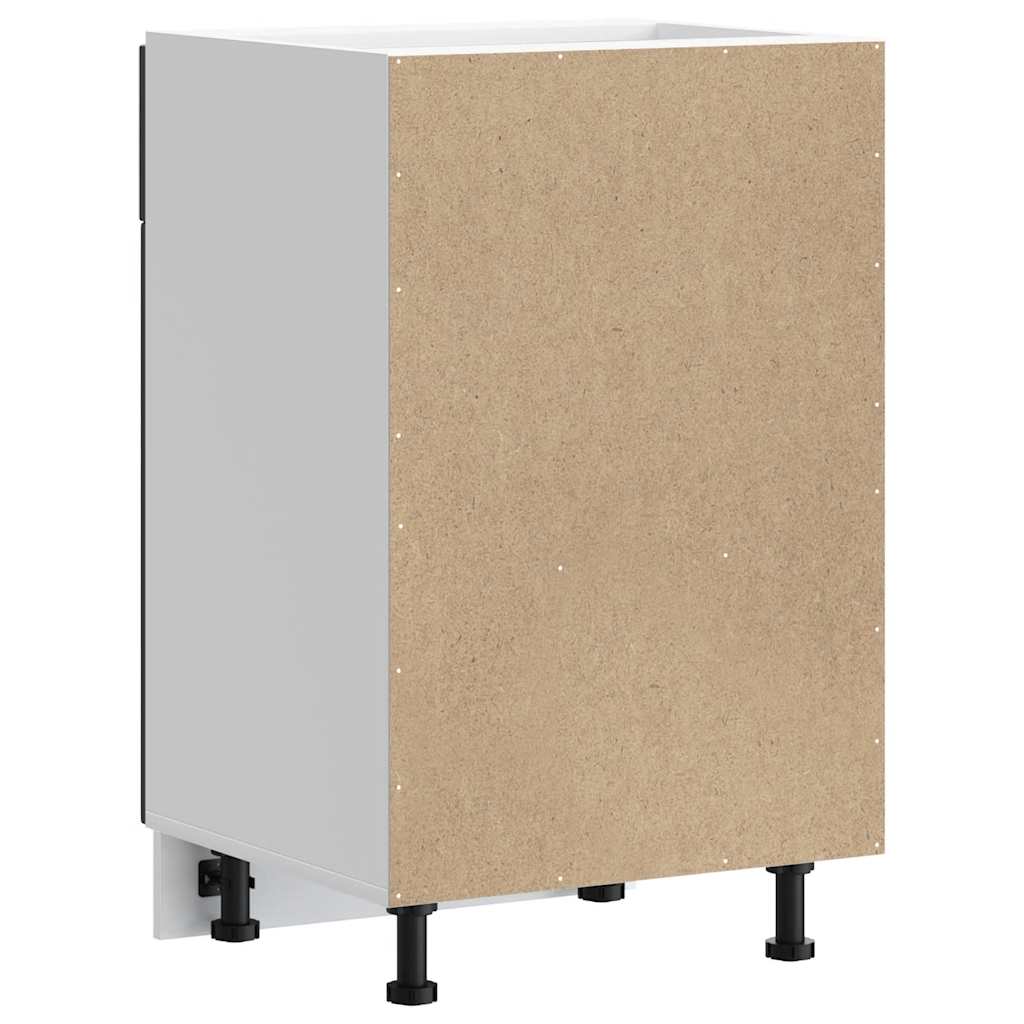 vidaXL ντουλάπι βάσης κουζίνας Porto Μαύρο κατασκευασμένο ξύλο